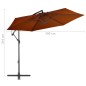 vidaXL Ampelschirm mit Alu-Mast Terrakotta-Rot 300 cm vidaXL Ampelschirm mit Alu-Mast Terrakotta-Rot 300 cm