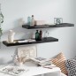vidaXL Schweberegale 2 Stk. Hochglanz-Schwarz 90x23,5x3,8 cm MDF vidaXL Schweberegale 2 Stk. Hochglanz-Schwarz 90x23,5x3,8 cm MDF