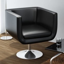 vidaXL Barstuhl Schwarz Kunstleder