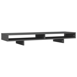vidaXL Monitorständer Grau 100x27x14 cm Massivholz Kiefer