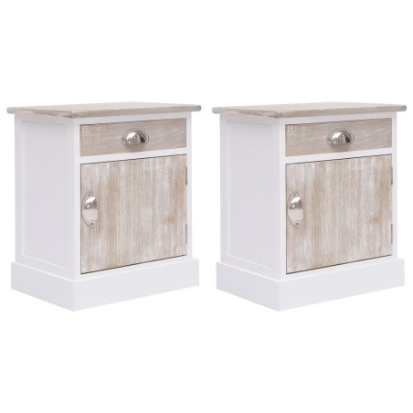 vidaXL Nachttische 2 Stk. 38x28x45 cm Paulownia Holz