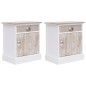 vidaXL Nachttische 2 Stk. 38x28x45 cm Paulownia Holz vidaXL Nachttische 2 Stk. 38x28x45 cm Paulownia Holz