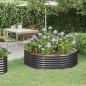 vidaXL Hochbeet Pulverbeschichteter Stahl 140x140x36 cm Anthrazit vidaXL Hochbeet Pulverbeschichteter Stahl 140x140x36 cm Anthrazit