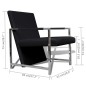 vidaXL Sessel 2 Stk. Verchromtes Gestell Schwarz Kunstleder vidaXL Sessel 2 Stk. Verchromtes Gestell Schwarz Kunstleder