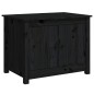 vidaXL Couchtisch Schwarz 71x49x55 cm Massivholz Kiefer vidaXL Couchtisch Schwarz 71x49x55 cm Massivholz Kiefer