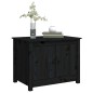 vidaXL Couchtisch Schwarz 71x49x55 cm Massivholz Kiefer vidaXL Couchtisch Schwarz 71x49x55 cm Massivholz Kiefer