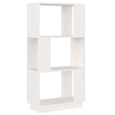 vidaXL Bücherregal/Raumteiler Weiß 51x25x101 cm Massivholz Kiefer