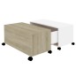 vidaXL Couchtisch Weiß Sonoma-Eiche 75x75x38 cm Holzwerkstoff vidaXL Couchtisch Weiß Sonoma-Eiche 75x75x38 cm Holzwerkstoff