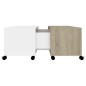vidaXL Couchtisch Weiß Sonoma-Eiche 75x75x38 cm Holzwerkstoff vidaXL Couchtisch Weiß Sonoma-Eiche 75x75x38 cm Holzwerkstoff