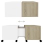 vidaXL Couchtisch Weiß Sonoma-Eiche 75x75x38 cm Holzwerkstoff vidaXL Couchtisch Weiß Sonoma-Eiche 75x75x38 cm Holzwerkstoff