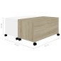 vidaXL Couchtisch Weiß Sonoma-Eiche 75x75x38 cm Holzwerkstoff vidaXL Couchtisch Weiß Sonoma-Eiche 75x75x38 cm Holzwerkstoff
