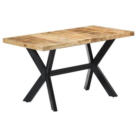 vidaXL Esstisch 140 x 70 x 75 cm Massives Raues Mangoholz