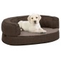 vidaXL Hundematratze Ergonomisch 60x42cm Leinenoptik Fleece Braun vidaXL Hundematratze Ergonomisch 60x42cm Leinenoptik Fleece Braun