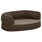 vidaXL Hundematratze Ergonomisch 60x42cm Leinenoptik Fleece Braun vidaXL Hundematratze Ergonomisch 60x42cm Leinenoptik Fleece Braun