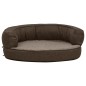 vidaXL Hundematratze Ergonomisch 60x42cm Leinenoptik Fleece Braun vidaXL Hundematratze Ergonomisch 60x42cm Leinenoptik Fleece Braun