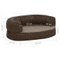 vidaXL Hundematratze Ergonomisch 60x42cm Leinenoptik Fleece Braun vidaXL Hundematratze Ergonomisch 60x42cm Leinenoptik Fleece Braun