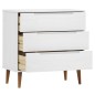 vidaXL Schubladenschrank MOLDE Weiß 80x40x80 cm Massivholz Kiefer vidaXL Schubladenschrank MOLDE Weiß 80x40x80 cm Massivholz Kiefer