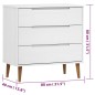 vidaXL Schubladenschrank MOLDE Weiß 80x40x80 cm Massivholz Kiefer vidaXL Schubladenschrank MOLDE Weiß 80x40x80 cm Massivholz Kiefer