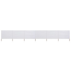 vidaXL 6-teiliges Windschutzgewebe 800 x 120 cm Sandweiß