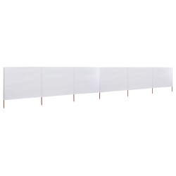 vidaXL 6-teiliges Windschutzgewebe 800 x 120 cm Sandweiß