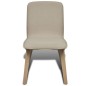 Esszimmerstühle 6 Stk. Beige Stoff und Massivholz Eiche Esszimmerstühle 6 Stk. Beige Stoff und Massivholz Eiche