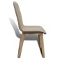 Esszimmerstühle 6 Stk. Beige Stoff und Massivholz Eiche Esszimmerstühle 6 Stk. Beige Stoff und Massivholz Eiche