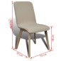 Esszimmerstühle 6 Stk. Beige Stoff und Massivholz Eiche Esszimmerstühle 6 Stk. Beige Stoff und Massivholz Eiche