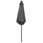 vidaXL Sonnenschirm mit LED-Leuchten & Aluminium-Mast 270 cm Anthrazit vidaXL Sonnenschirm mit LED-Leuchten & Aluminium-Mast 270 cm Anthrazit