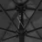 vidaXL Sonnenschirm mit LED-Leuchten & Aluminium-Mast 270 cm Anthrazit vidaXL Sonnenschirm mit LED-Leuchten & Aluminium-Mast 270 cm Anthrazit