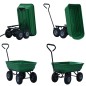 vidaXL Garten-Kippwagen 300 kg 75 L Grün vidaXL Garten-Kippwagen 300 kg 75 L Grün