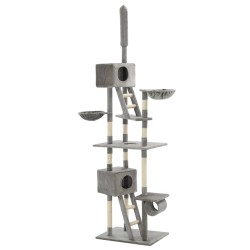 vidaXL Katzen-Kratzbaum Sisal 230 - 260 cm Grau