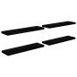 vidaXL Wandregale Schwebend 4 Stk. Hochglanz-Schwarz 90x23,5x3,8cm MDF vidaXL Wandregale Schwebend 4 Stk. Hochglanz-Schwarz 90x23,5x3,8cm MDF