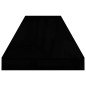 vidaXL Wandregale Schwebend 4 Stk. Hochglanz-Schwarz 90x23,5x3,8cm MDF vidaXL Wandregale Schwebend 4 Stk. Hochglanz-Schwarz 90x23,5x3,8cm MDF