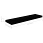 vidaXL Wandregale Schwebend 4 Stk. Hochglanz-Schwarz 90x23,5x3,8cm MDF vidaXL Wandregale Schwebend 4 Stk. Hochglanz-Schwarz 90x23,5x3,8cm MDF