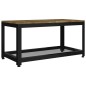 vidaXL Couchtisch Dunkelbraun und Schwarz 90x45x45 cm MDF und Eisen vidaXL Couchtisch Dunkelbraun und Schwarz 90x45x45 cm MDF und Eisen