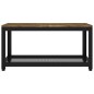 vidaXL Couchtisch Dunkelbraun und Schwarz 90x45x45 cm MDF und Eisen vidaXL Couchtisch Dunkelbraun und Schwarz 90x45x45 cm MDF und Eisen
