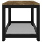 vidaXL Couchtisch Dunkelbraun und Schwarz 90x45x45 cm MDF und Eisen vidaXL Couchtisch Dunkelbraun und Schwarz 90x45x45 cm MDF und Eisen