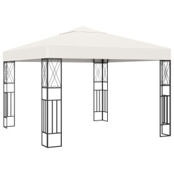 vidaXL Pavillon 3×3 m Creme Stoff