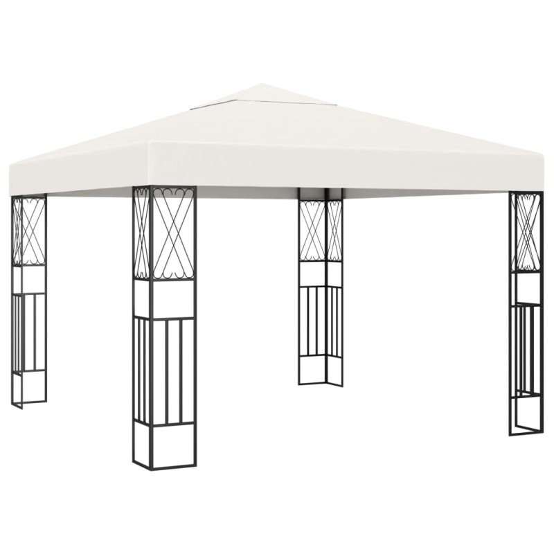 vidaXL Pavillon 3×3 m Creme Stoff vidaXL Pavillon 3×3 m Creme Stoff