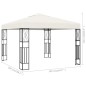 vidaXL Pavillon 3×3 m Creme Stoff vidaXL Pavillon 3×3 m Creme Stoff