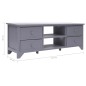 vidaXL TV-Schrank Grau 115x30x40 cm Paulownia Holz vidaXL TV-Schrank Grau 115x30x40 cm Paulownia Holz