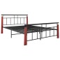 vidaXL Bettgestell Metall und Massivholz Eiche 140x200 cm vidaXL Bettgestell Metall und Massivholz Eiche 140x200 cm