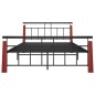 vidaXL Bettgestell Metall und Massivholz Eiche 140x200 cm vidaXL Bettgestell Metall und Massivholz Eiche 140x200 cm