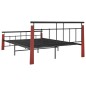 vidaXL Bettgestell Metall und Massivholz Eiche 140x200 cm vidaXL Bettgestell Metall und Massivholz Eiche 140x200 cm