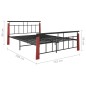vidaXL Bettgestell Metall und Massivholz Eiche 140x200 cm vidaXL Bettgestell Metall und Massivholz Eiche 140x200 cm