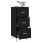 vidaXL Sideboard Schwarz 34,5x34x90 cm Holzwerkstoff vidaXL Sideboard Schwarz 34,5x34x90 cm Holzwerkstoff