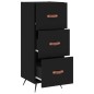 vidaXL Sideboard Schwarz 34,5x34x90 cm Holzwerkstoff vidaXL Sideboard Schwarz 34,5x34x90 cm Holzwerkstoff
