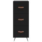 vidaXL Sideboard Schwarz 34,5x34x90 cm Holzwerkstoff vidaXL Sideboard Schwarz 34,5x34x90 cm Holzwerkstoff