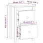 vidaXL Nachttische 2 Stk. Weiß 40x35x61,5 cm Massivholz Kiefer vidaXL Nachttische 2 Stk. Weiß 40x35x61,5 cm Massivholz Kiefer