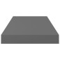 vidaXL Schweberegale 2 Stk. Hochglanz-Grau 50x23x3,8 cm MDF vidaXL Schweberegale 2 Stk. Hochglanz-Grau 50x23x3,8 cm MDF